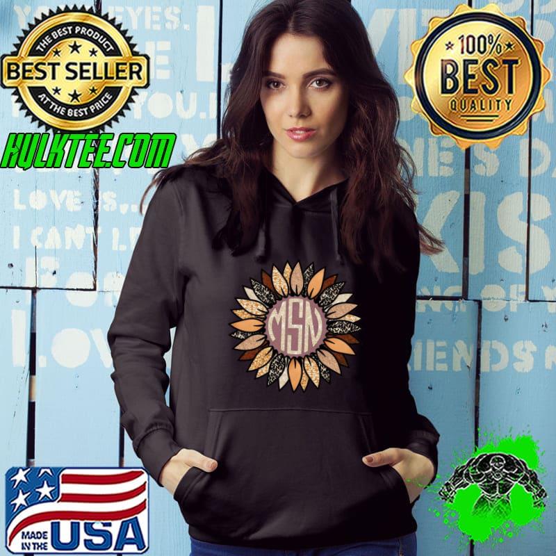 Fall Sunflower Monogram Transfer Shirt