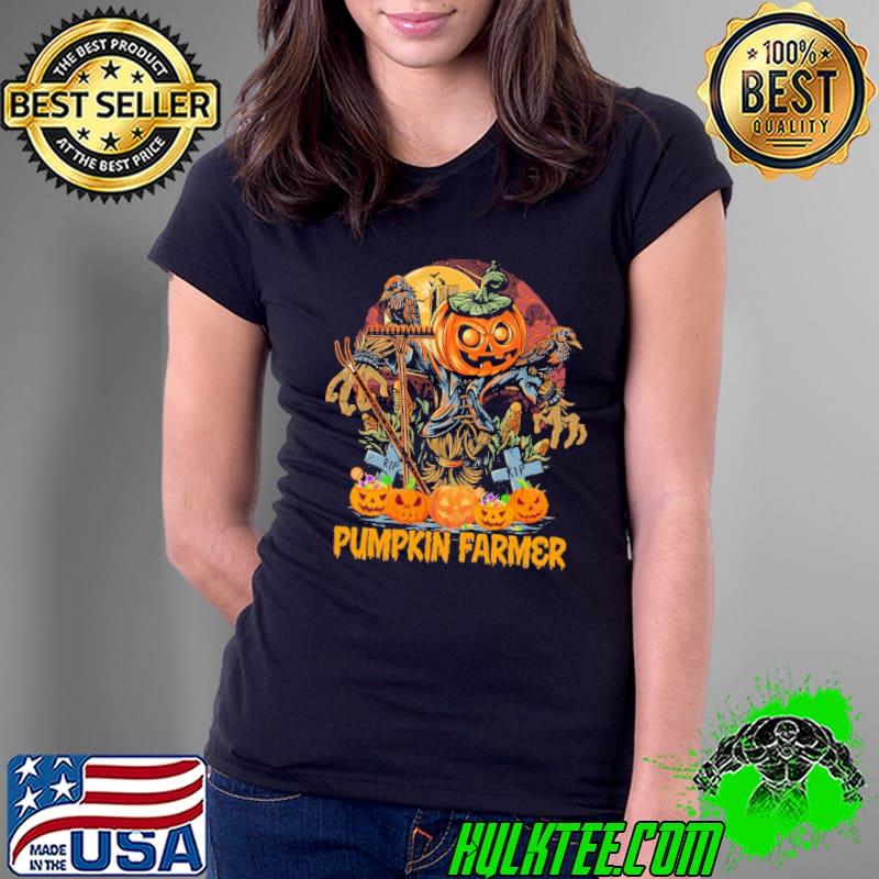 Farmer Halloween Pumpkin Farmer Pumpkin Shirt