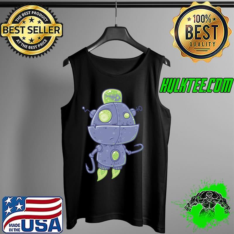 Fishing Robot Shirt Tank Top Fishing Robot Shirt Tank Top