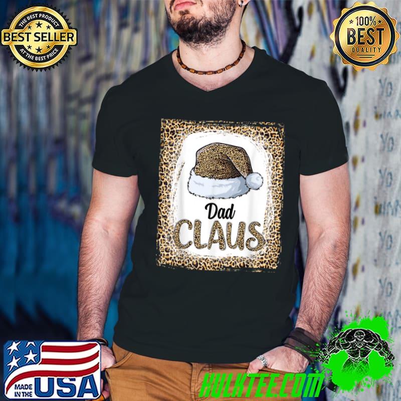 Funny Dad Claus Christmas Family Matching Pajama Leopard T Shirt Guys V Neck Funny Dad Claus Christmas Family Matching Pajama Leopard T Shirt Guys V Neck