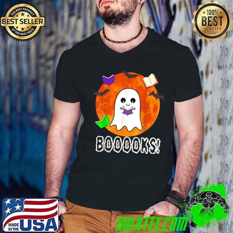 Ghost Book Boo Reading Booooks Halloween Library Teachers T-Shirt Guys V Neck Ghost Book Boo Reading Booooks Halloween Library Teachers T-Shirt Guys V Neck