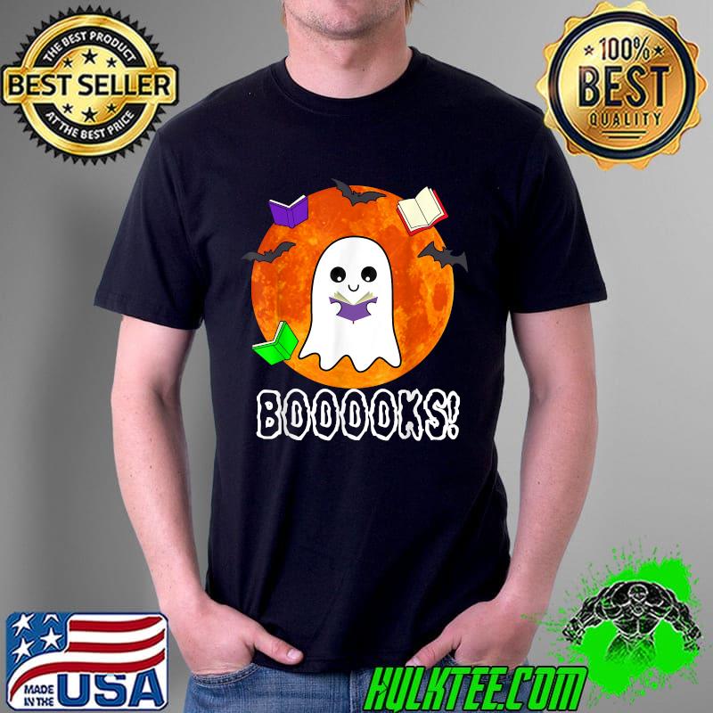 Ghost Book Boo Reading Booooks Halloween Library Teachers T-Shirt Unisex Ghost Book Boo Reading Booooks Halloween Library Teachers T-Shirt Unisex