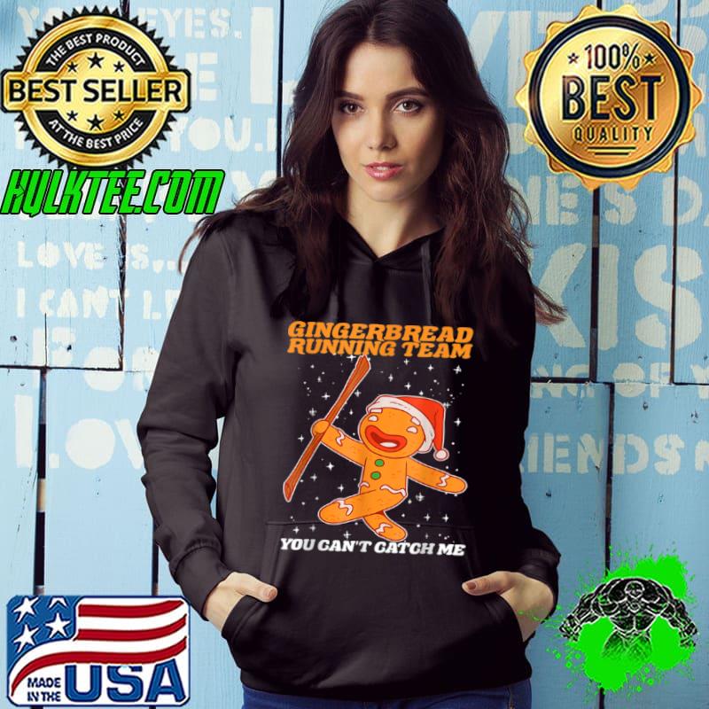 Gingerbread Running Team Christmas Cookie Funny Baking Xmas T Shirt