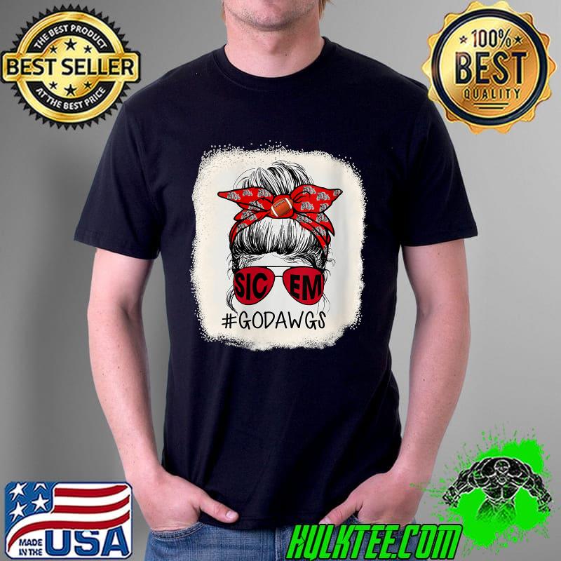 Go Dawgs SIC-EM Georgia Football Fans Sports Lovers Bleached T-Shirt Unisex Go Dawgs SIC-EM Georgia Football Fans Sports Lovers Bleached T-Shirt Unisex