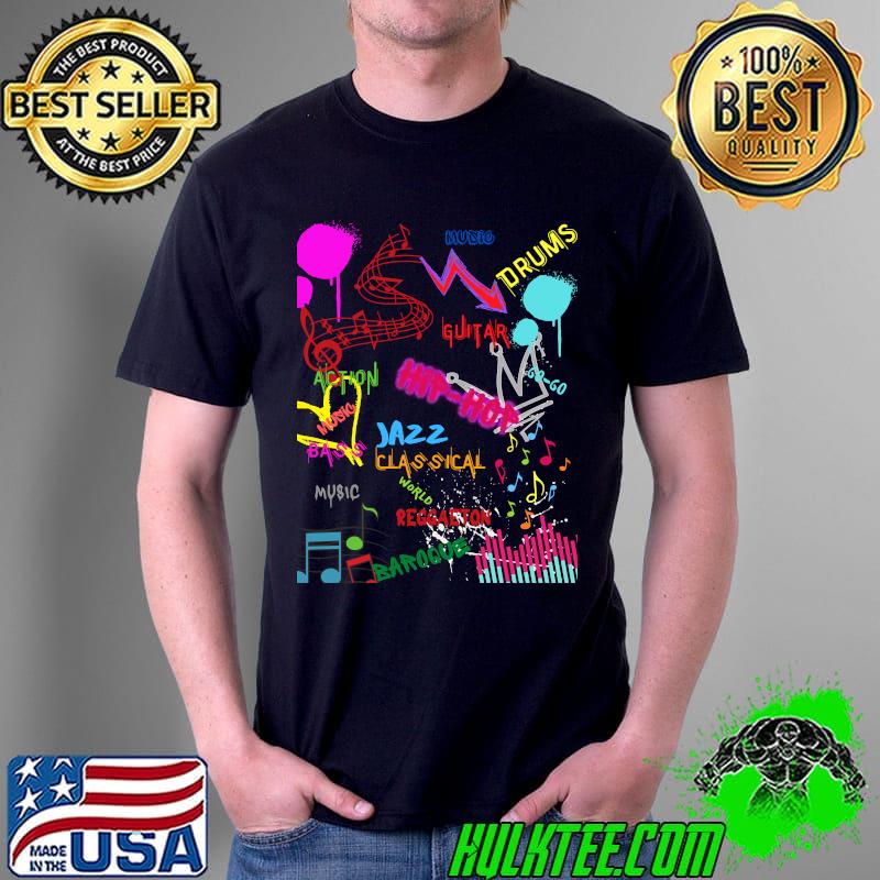 Graffiti Music drums hip-hop T-Shirt Unisex Graffiti Music drums hip-hop T-Shirt Unisex