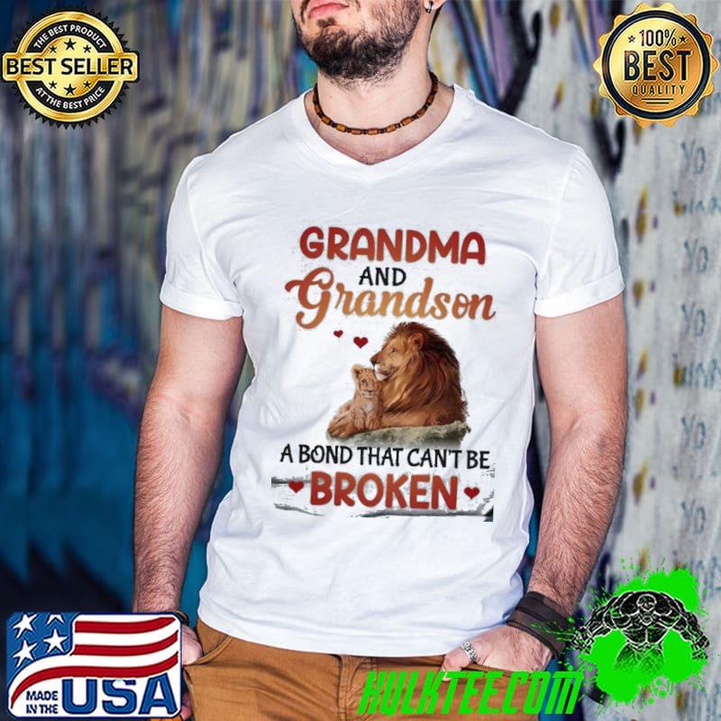 Grandma and grandson a bond that cant be broken Lion s Guys V Neck Grandma and grandson a bond that cant be broken Lion s Guys V Neck