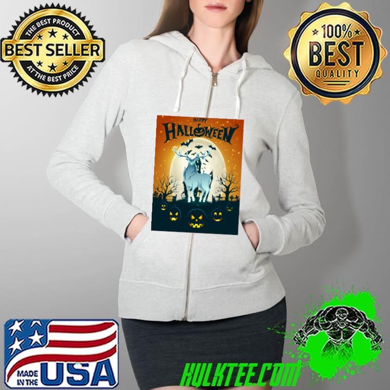 Halloween happy deer chest costume deep Tri-blend T-Shirt Full Zip Hooded Halloween happy deer chest costume deep Tri-blend T-Shirt Full Zip Hooded