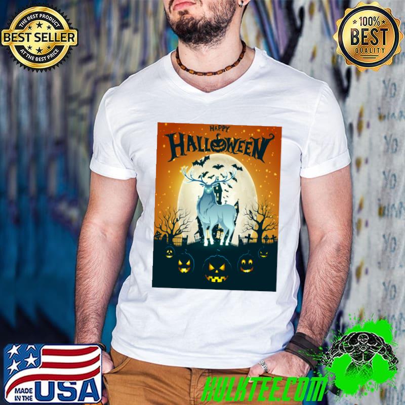 Halloween happy deer chest costume deep Tri-blend T-Shirt Guys V Neck Halloween happy deer chest costume deep Tri-blend T-Shirt Guys V Neck