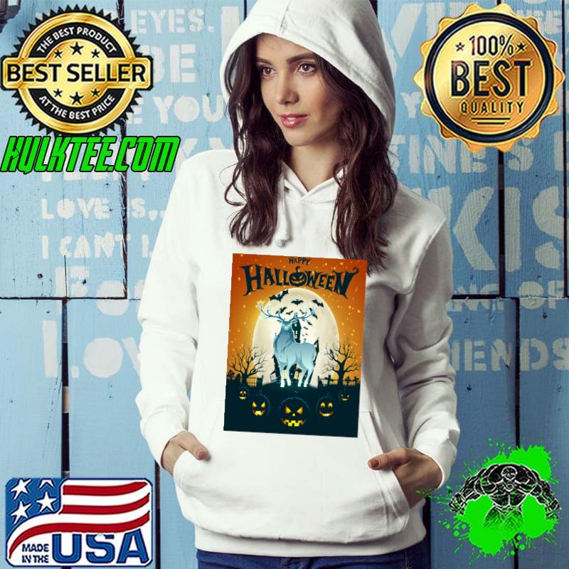 Halloween happy deer chest costume deep Tri-blend T-Shirt Hoodie Halloween happy deer chest costume deep Tri-blend T-Shirt Hoodie