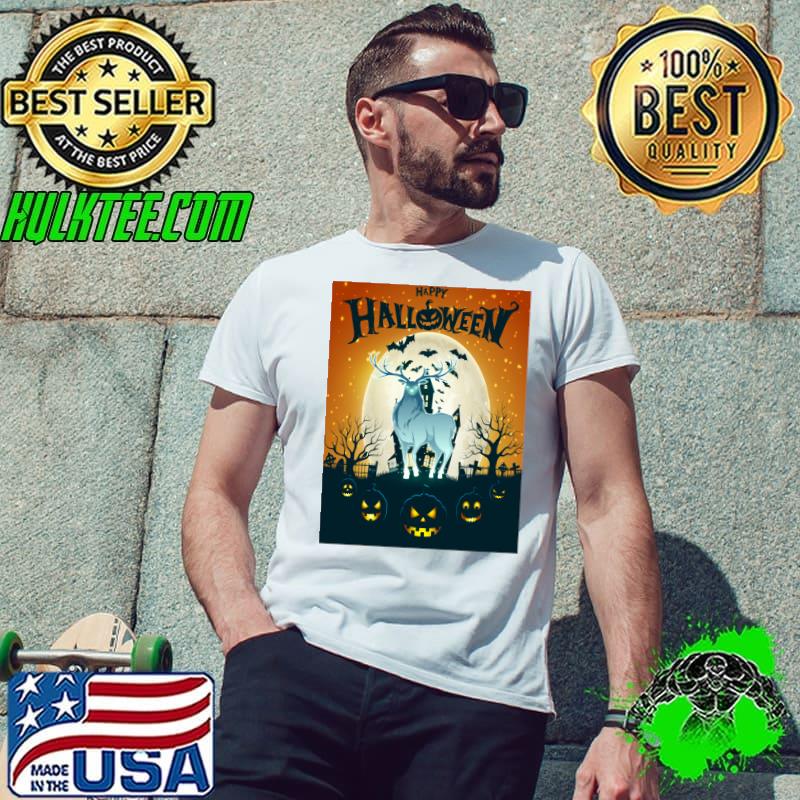 Halloween happy deer chest costume deep Tri-blend T-Shirt Halloween happy deer chest costume deep Tri-blend T-Shirt