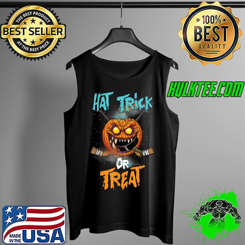 Halloween Hockey Hat Trick Or Treat Hockey Puck T-Shirt Tank Top Halloween Hockey Hat Trick Or Treat Hockey Puck T-Shirt Tank Top