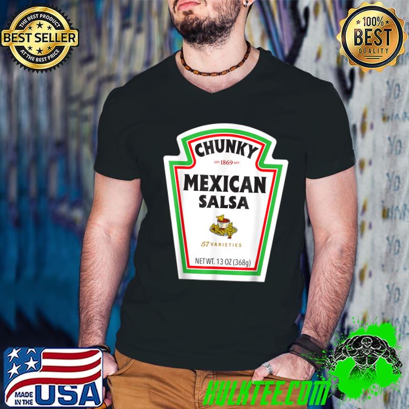 Halloween Matching Costume Chunky Mexican Salsa Bottle Label T-Shirt
