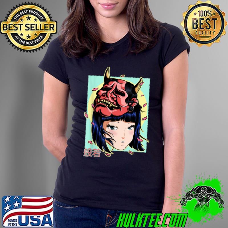 Hannya Noh Anime Japanese Demon Mask Culture Tradition T Shirt Ladies Tee Hannya Noh Anime Japanese Demon Mask Culture Tradition T Shirt Ladies Tee