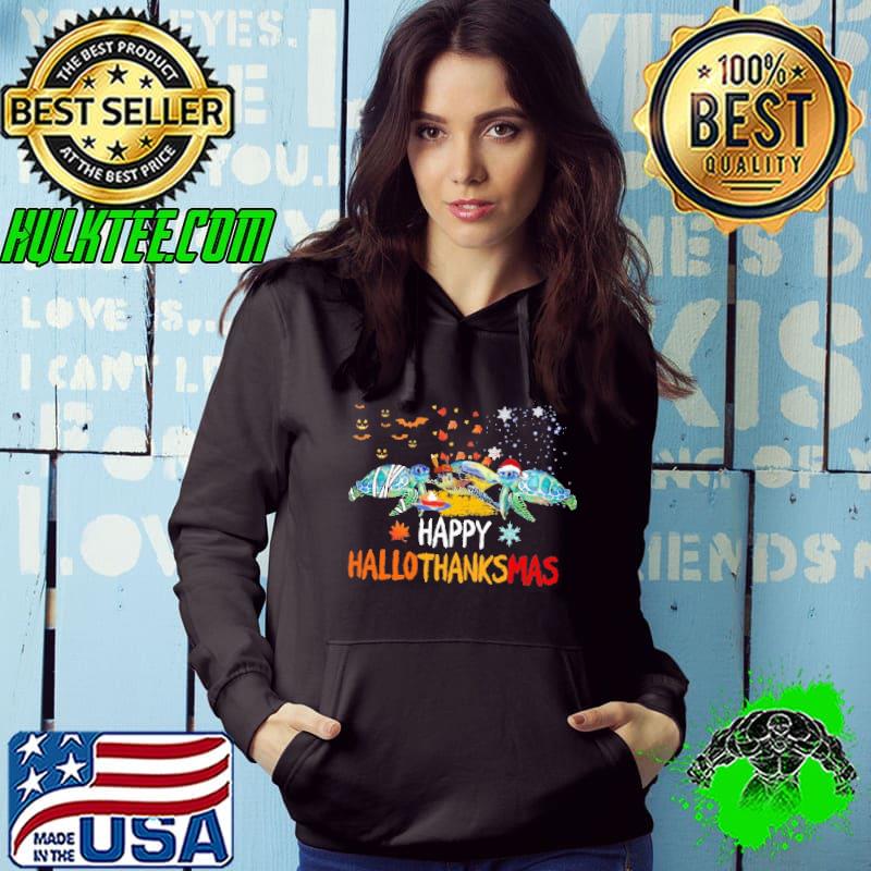 Happy HalloThanksMas Turtle Halloween shirt