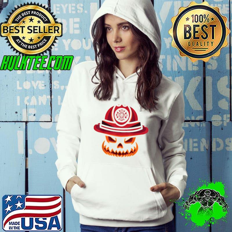Happy Halloween Trick Or Treating Scary Fireman Firefighter T-Shirt