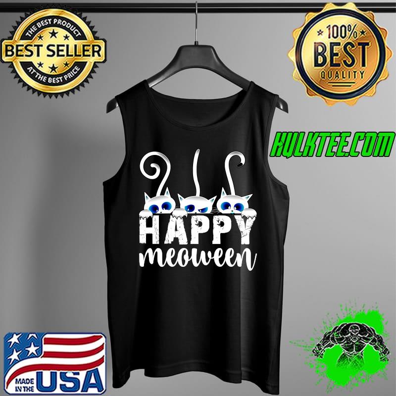 Happy Meoween Funny Cat Halloween Spooky Trick or Treat Classic T-Shirt Tank Top Happy Meoween Funny Cat Halloween Spooky Trick or Treat Classic T-Shirt Tank Top