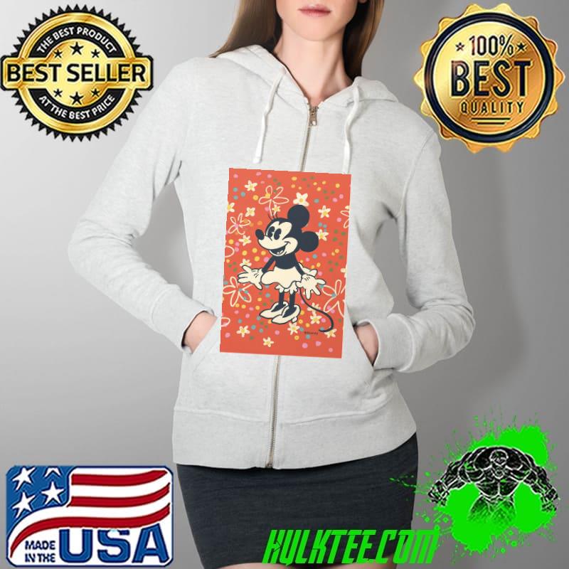 Happy Minnie Mouse Red by Gigi Rosado Disney Shirt Full Zip Hooded Happy Minnie Mouse Red by Gigi Rosado Disney Shirt Full Zip Hooded