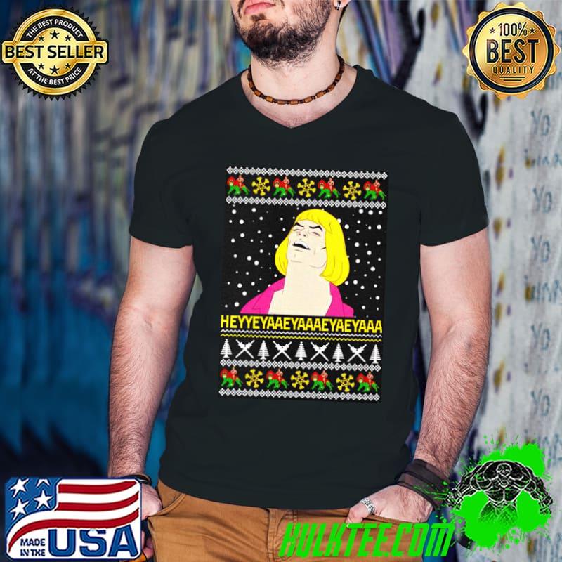 He Man Hey Yey A A Christmas Shirt Guys V Neck He Man Hey Yey A A Christmas Shirt Guys V Neck