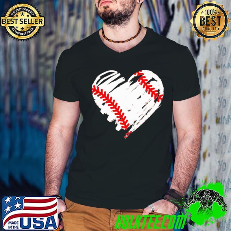 Heart baseball s Guys V Neck Heart baseball s Guys V Neck