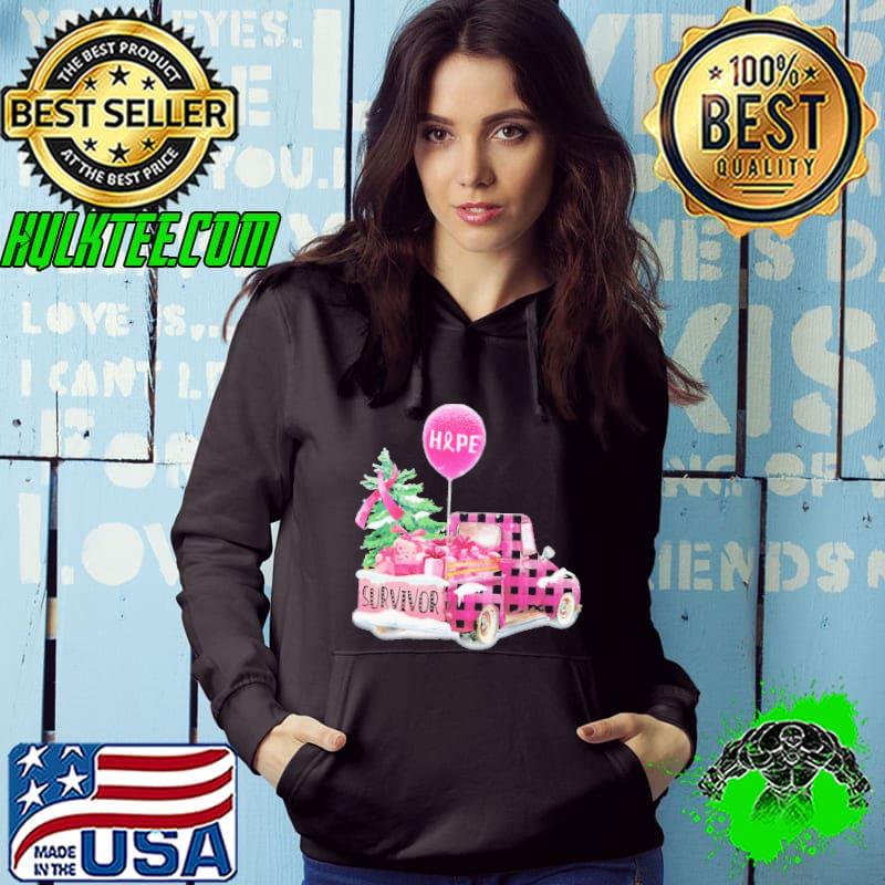Hope Survivor Christmas Balloon Breast Cancer Awareness shirt