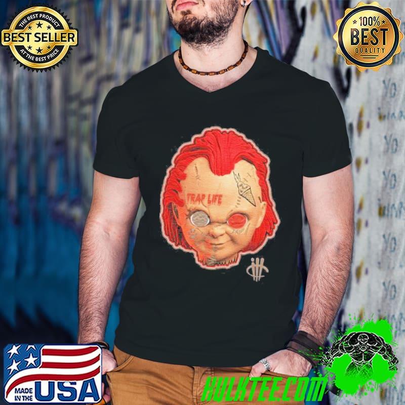 Horror Trap Life Cream Red Haired Clown Shirt Guys V Neck Horror Trap Life Cream Red Haired Clown Shirt Guys V Neck