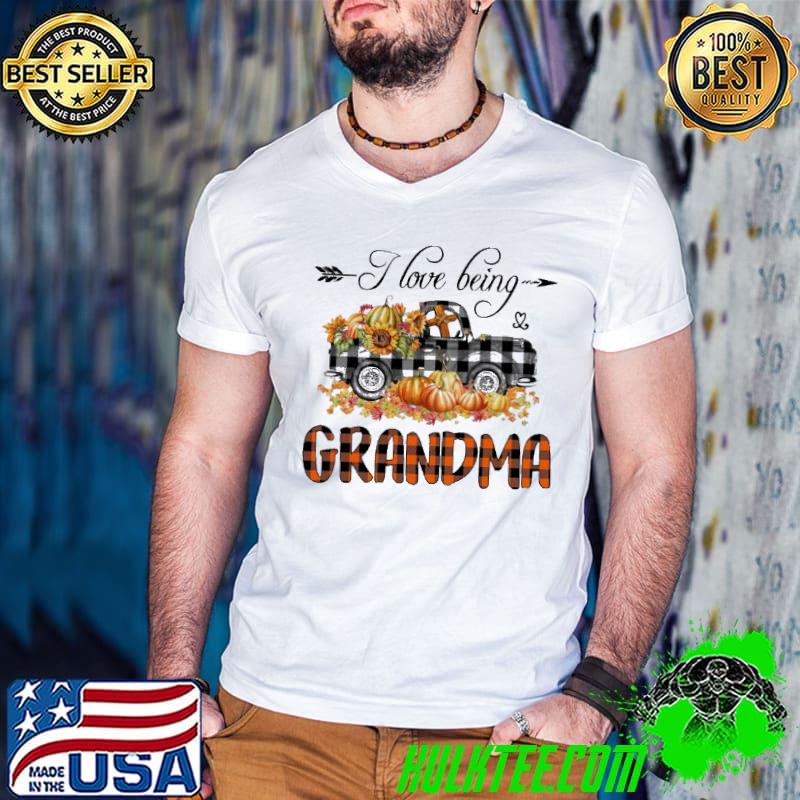 I Love Being Grandma Halloween Pumpkin Shirt