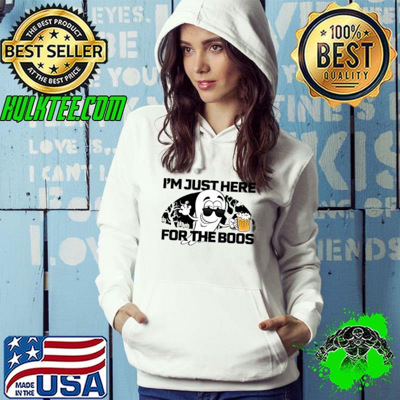I'm here for the boos ghost wearing sunglasses drinking beer Premium T-Shirt