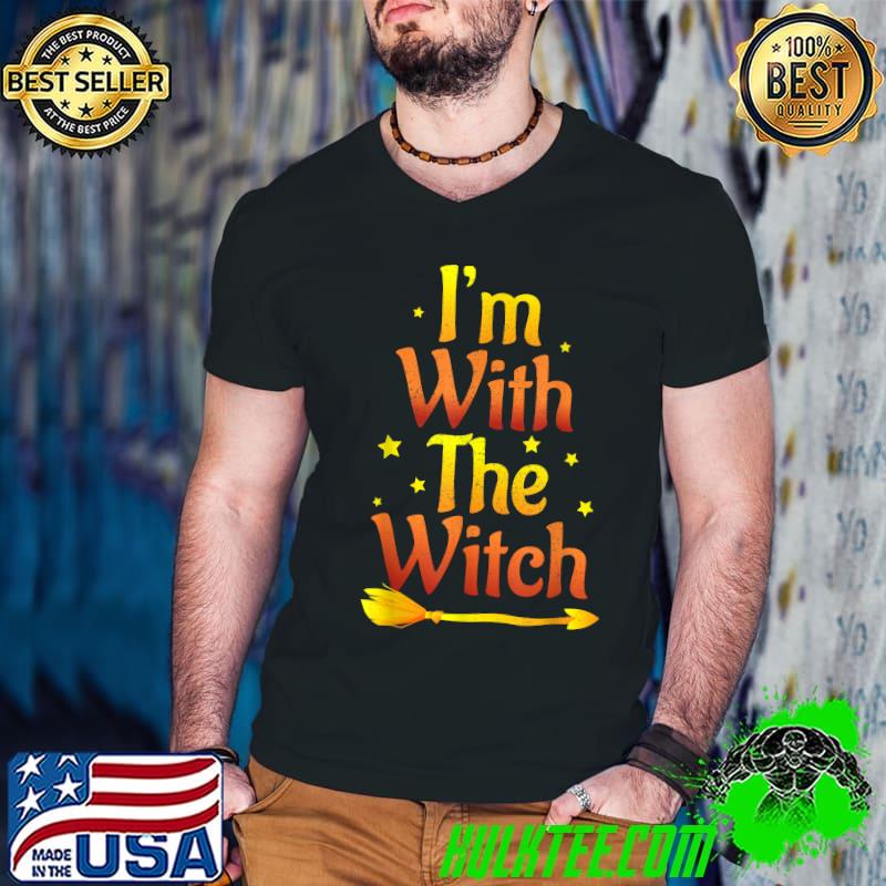 I'm With The Witch Halloween Couple Matching Costume T-Shirt
