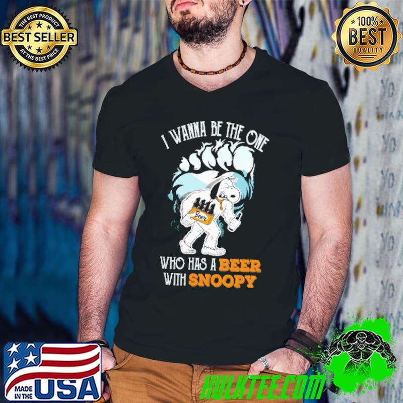 I wanna be the one who has beer with snoopy s Guys V Neck I wanna be the one who has beer with snoopy s Guys V Neck