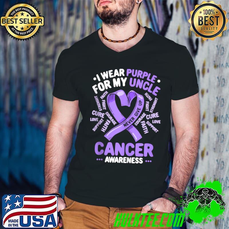 I Wear Purple For My Uncle Cancer Awareness T-shirt