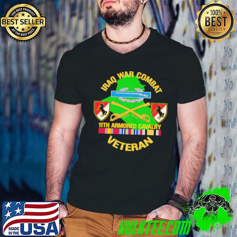 Iraq War Combat 11th Armored Cavalry Veteran s Guys V Neck Iraq War Combat 11th Armored Cavalry Veteran s Guys V Neck