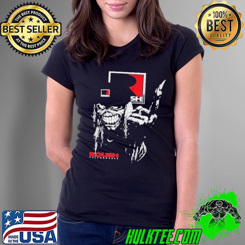 Iron maiden skull roush performance logo shirt