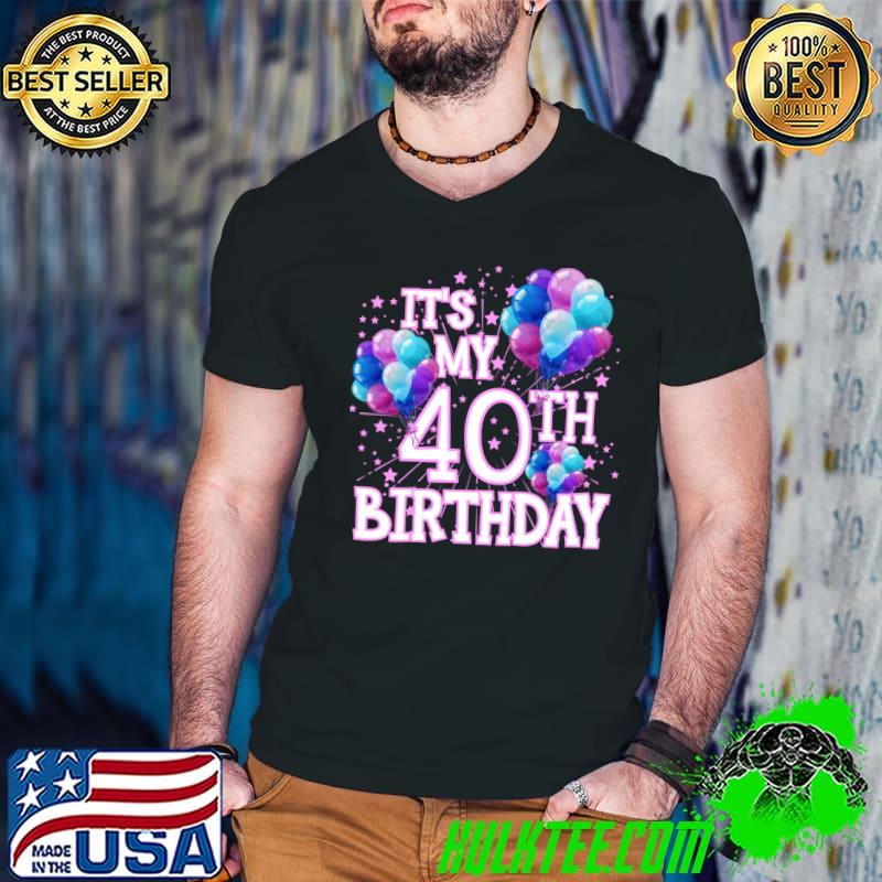 It's My 40th Birthday Family Matching Funny 40 Years Old T-s Guys V Neck It's My 40th Birthday Family Matching Funny 40 Years Old T-s Guys V Neck