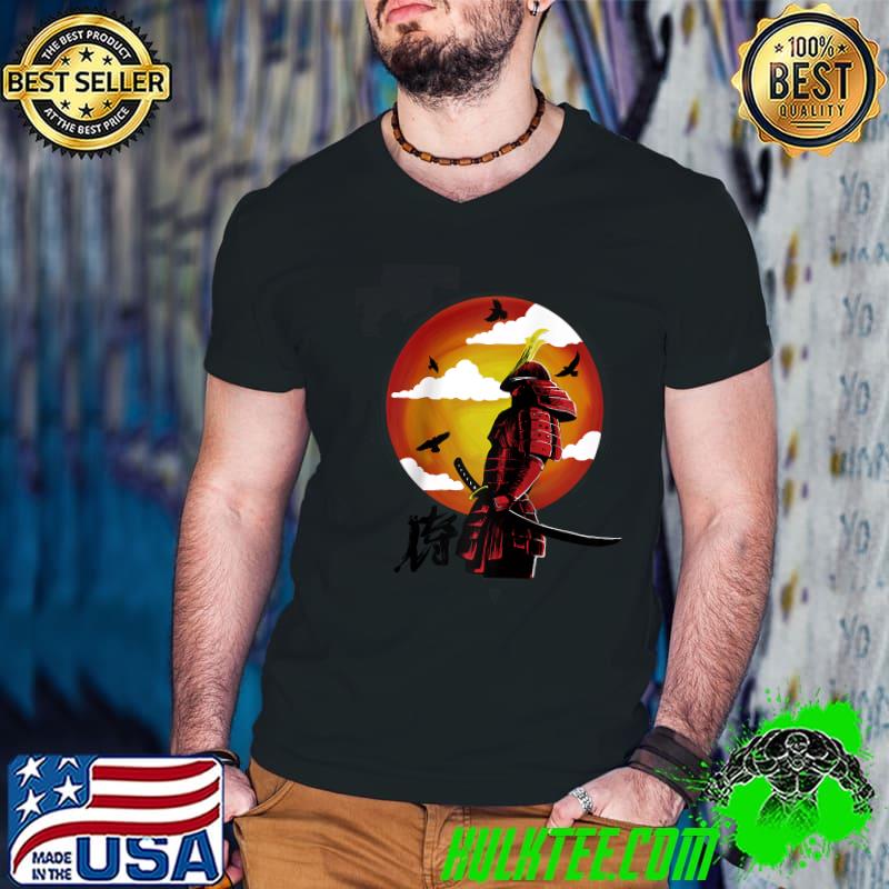 Japan Samurai Warrior Gift Raglan Baseball T-shirt