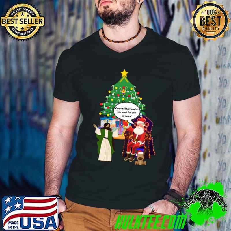 Jesus visits Santa Claus Classic T-Shirt