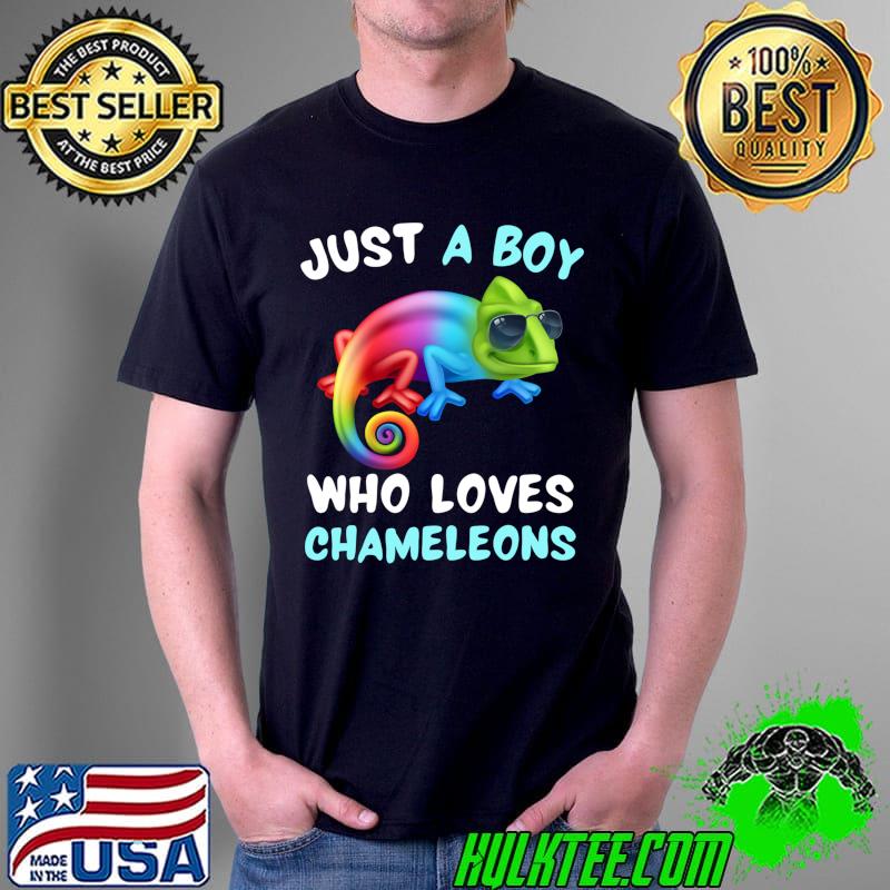 Just A Boy Who Loves Chameleons Cute Chameleon Boys Men T-Shirt Unisex Just A Boy Who Loves Chameleons Cute Chameleon Boys Men T-Shirt Unisex