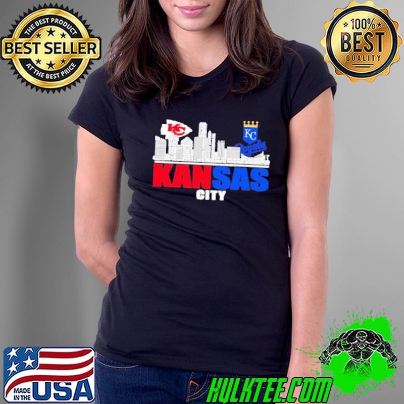 Kansas City Chiefs and Kansas City Royals Football Kansas City s Ladies Tee Kansas City Chiefs and Kansas City Royals Football Kansas City s Ladies Tee