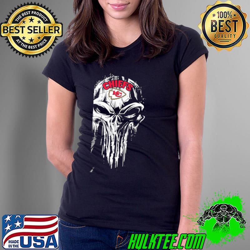 Kansas City Chiefs Punisher Shirt Ladies Tee Kansas City Chiefs Punisher Shirt Ladies Tee