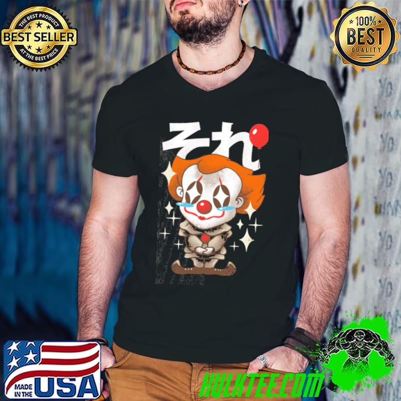 Kawaii clown cute horror movie character halloween s Guys V Neck Kawaii clown cute horror movie character halloween s Guys V Neck