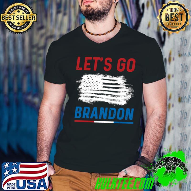 Let's Go Brandon American Flag Retro Vintage T-Shirt