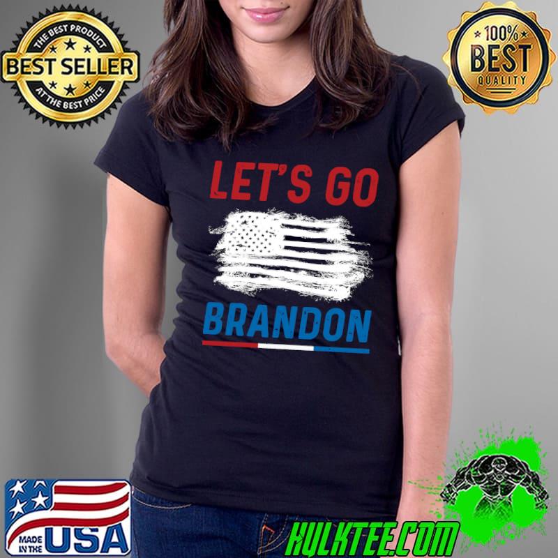 Let's Go Brandon American Flag Retro Vintage T-s Ladies Tee Let's Go Brandon American Flag Retro Vintage T-s Ladies Tee