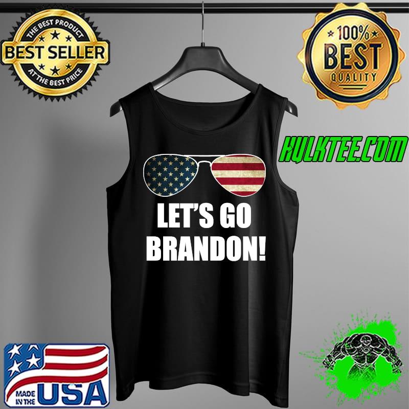 Let's Go Brandon glass American flag T-s Tank Top Let's Go Brandon glass American flag T-s Tank Top