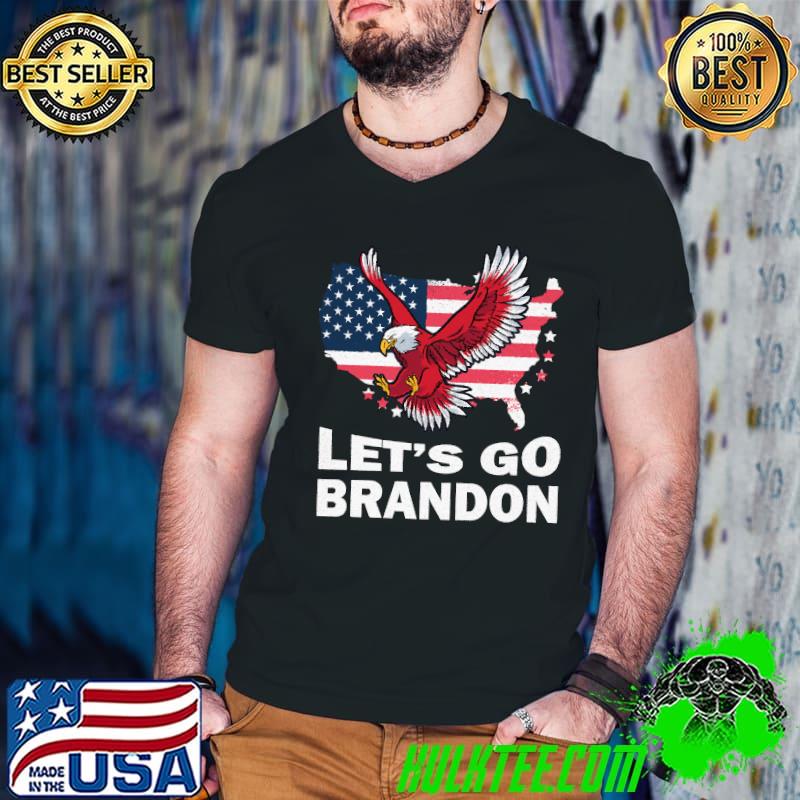 Let's Go Brandon Retro Eagle US Flag T-Shirt