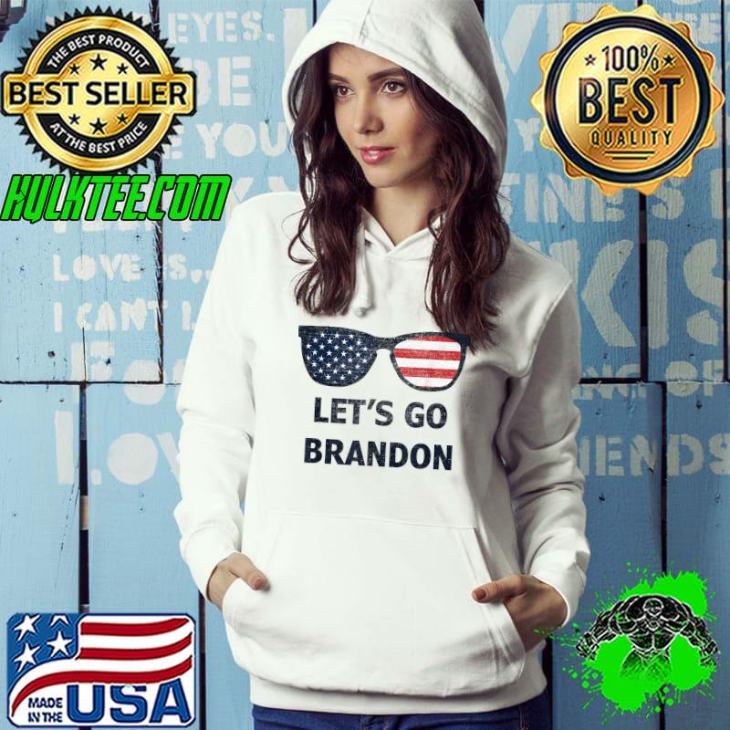Let's Go Brandon Retro Sunglass US Flag Funny Gift Idea 2022 T-Shirt