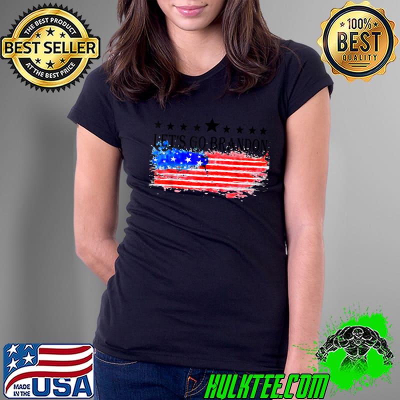 Let's Go Brandon Tee Conservative Anti Liberal US Flag American T-Shirt Ladies Tee Let's Go Brandon Tee Conservative Anti Liberal US Flag American T-Shirt Ladies Tee
