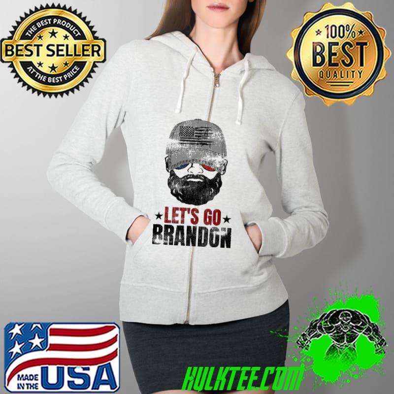 Let’s Go Brandon Patriotic Bearded Man s Full Zip Hooded Let’s Go Brandon Patriotic Bearded Man s Full Zip Hooded