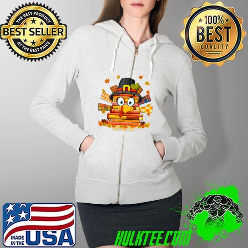 Librarian Book Lover Reader Funny Turkey Thanksgiving Autumn T-Shirt Full Zip Hooded Librarian Book Lover Reader Funny Turkey Thanksgiving Autumn T-Shirt Full Zip Hooded