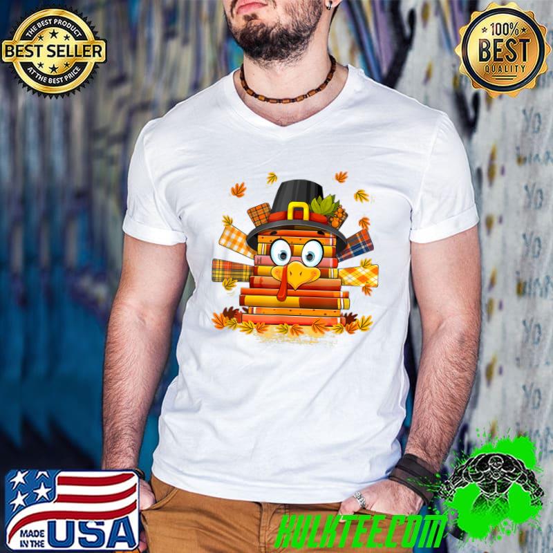 Librarian Book Lover Reader Funny Turkey Thanksgiving Autumn T-Shirt Guys V Neck Librarian Book Lover Reader Funny Turkey Thanksgiving Autumn T-Shirt Guys V Neck