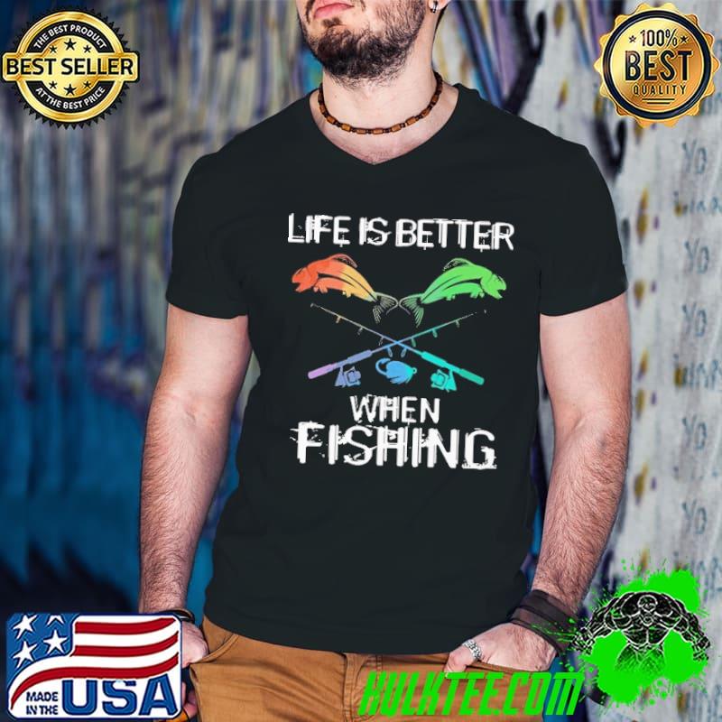 Life Is Better When Fishing Shirt Guys V Neck Life Is Better When Fishing Shirt Guys V Neck