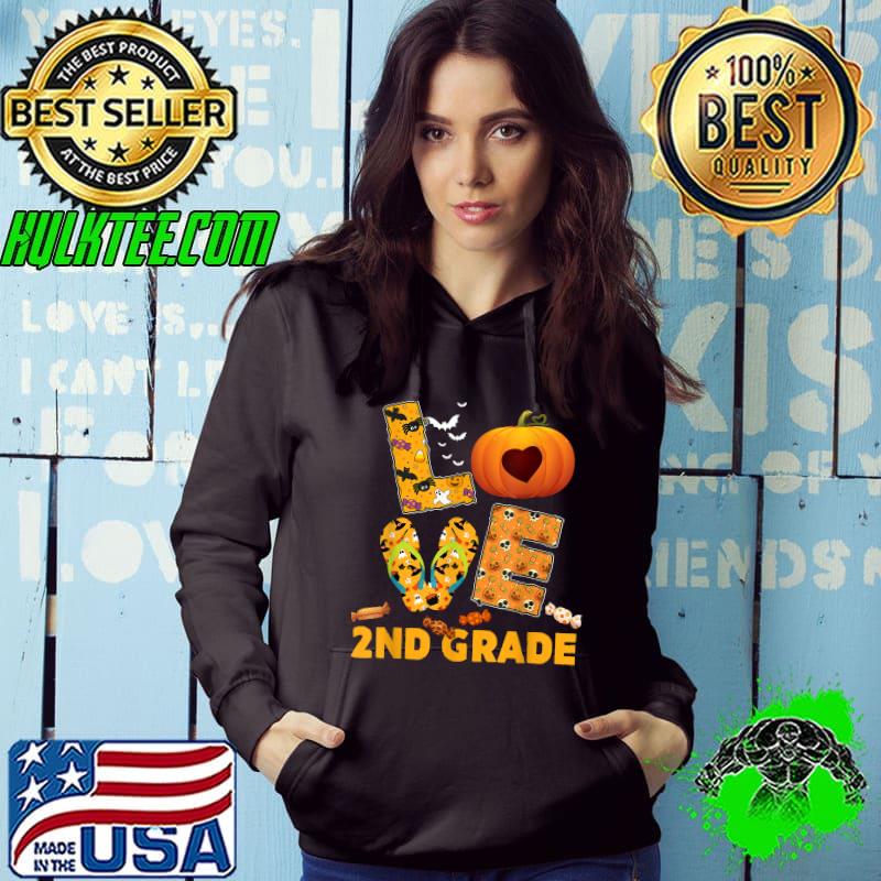 Love 2nd Grade Teacher Pumpkin Halloween T-Shirt Hoodie Love 2nd Grade Teacher Pumpkin Halloween T-Shirt Hoodie